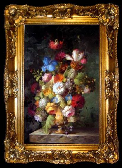 framed  unknow artist Floral, beautiful classical still life of flowers.02, ta009-2